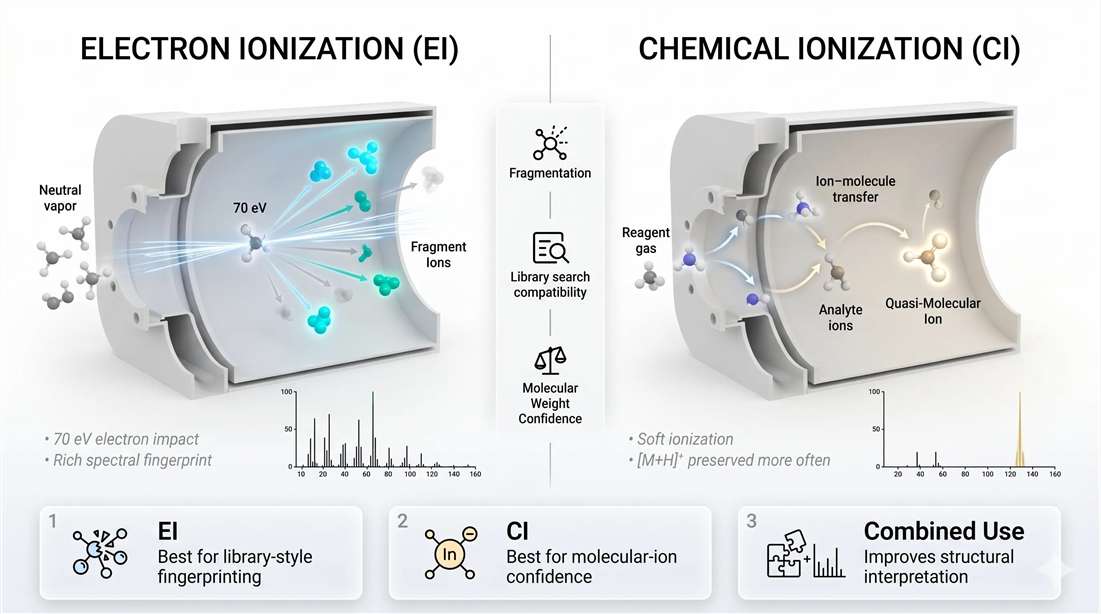 EI versus CI in GC-MS