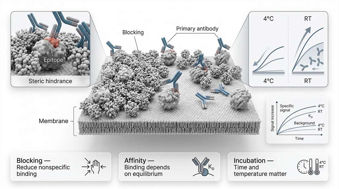 Antibody-antigen kinetics on the membrane