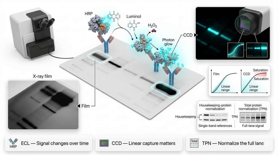 Chemiluminescence and fluorescence quantitation