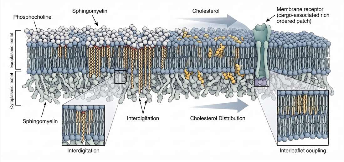 Membrane asymmetry, outer leaflet enrichment, and interleaflet coupling