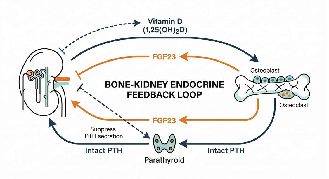 Bone-Kidney endocrine feedback loop