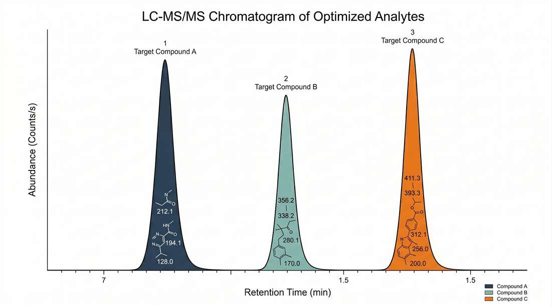 Extracted ion chromatogram demonstrating the baseline separation of structurally similar steroids: Cortisol, Corticosterone, and Cortisone.