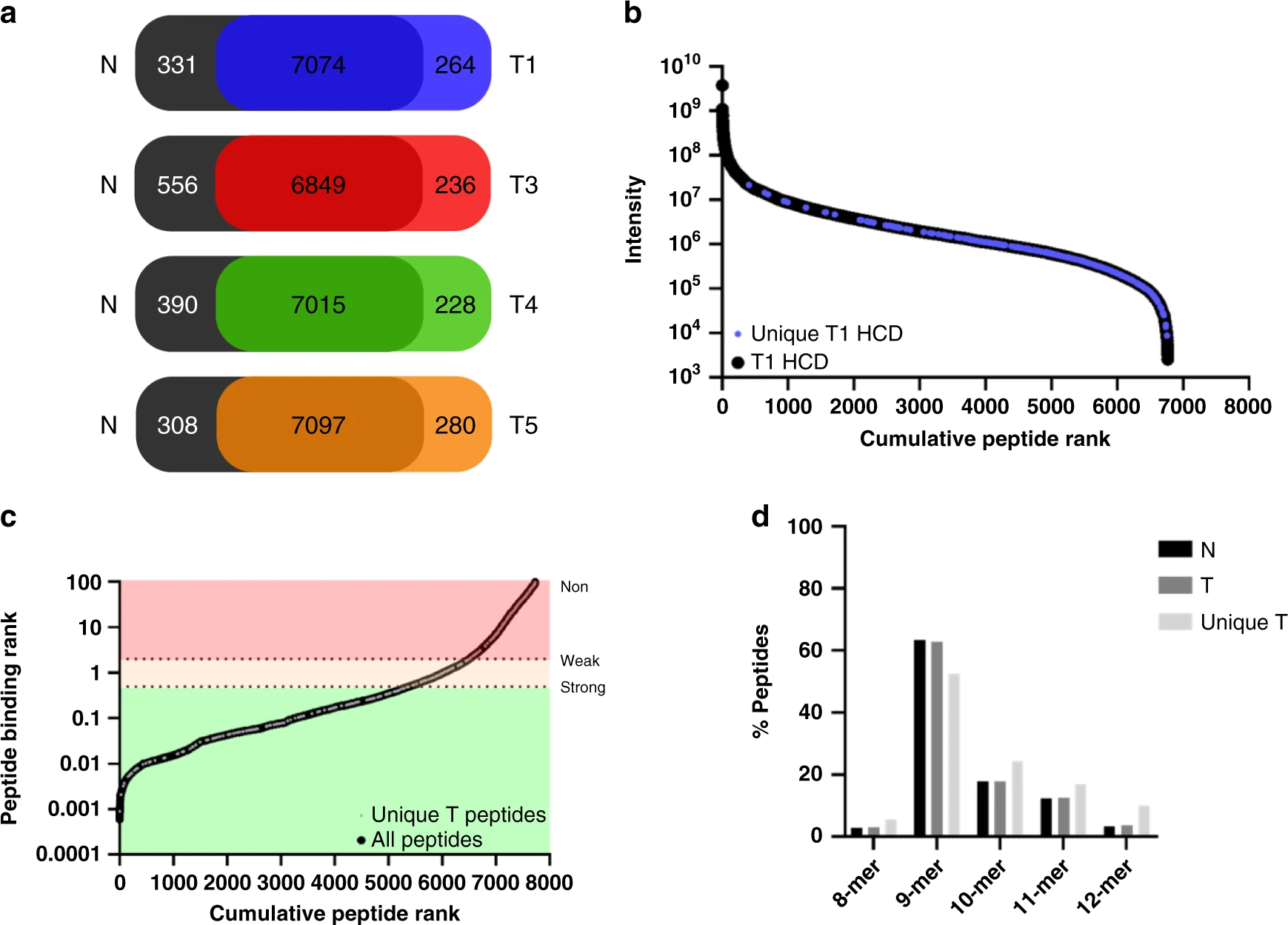 Heatmap displaying log2 fold-change of tumor-associated HLA class I peptide presentation across tumor organoid clones