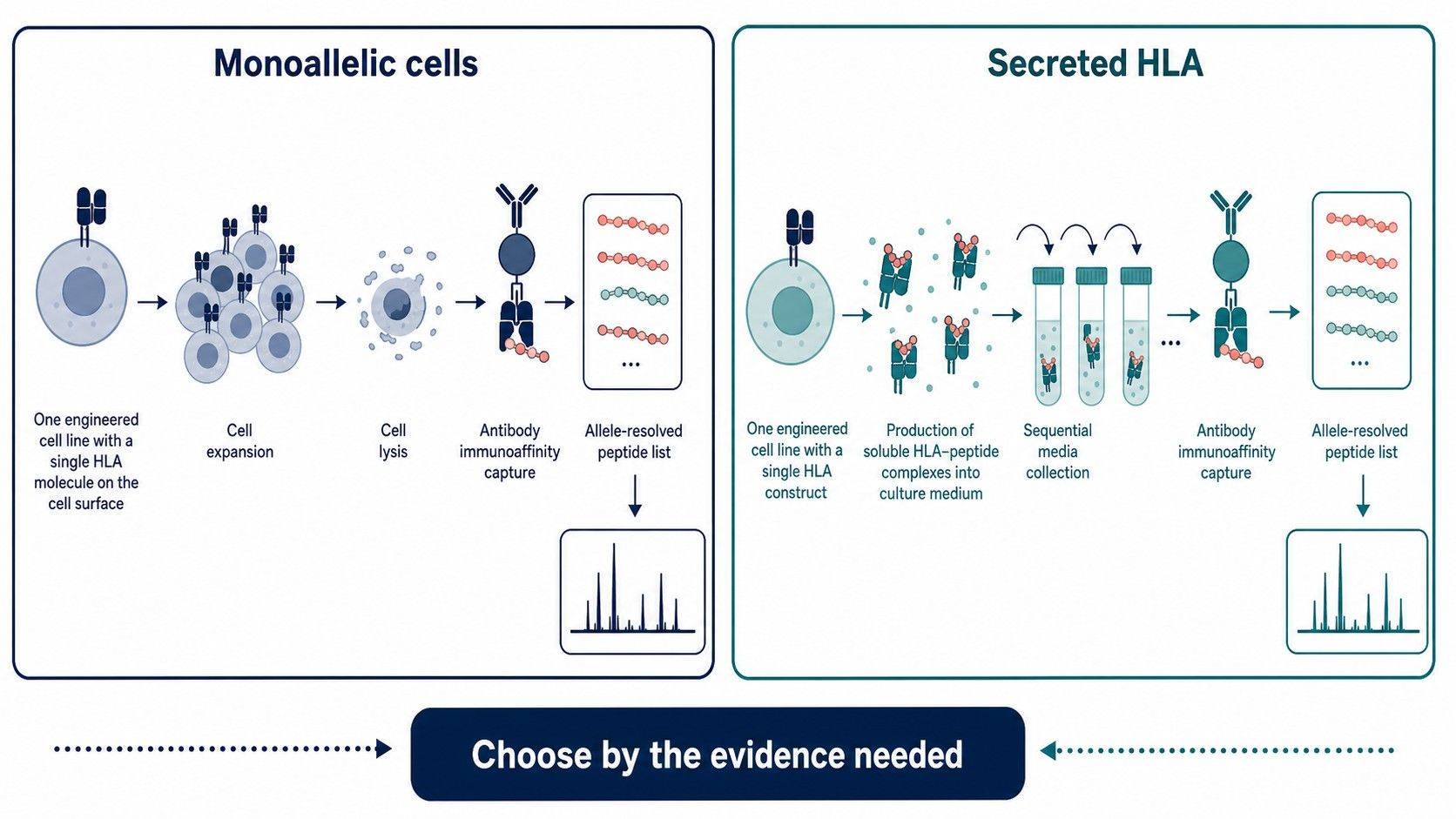 Single-Allele HLA-I Immunopeptidomics: Monoallelic Cells vs Secreted HLA