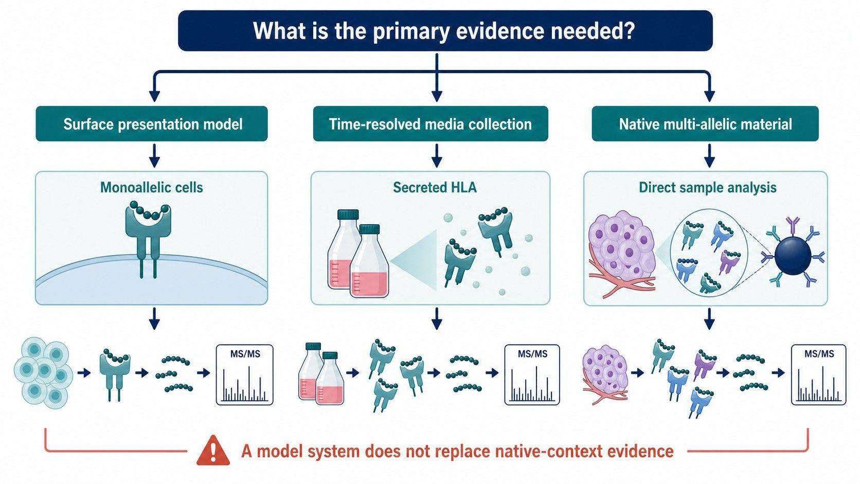 Single-Allele HLA-I Immunopeptidomics: Monoallelic Cells vs Secreted HLA workflow