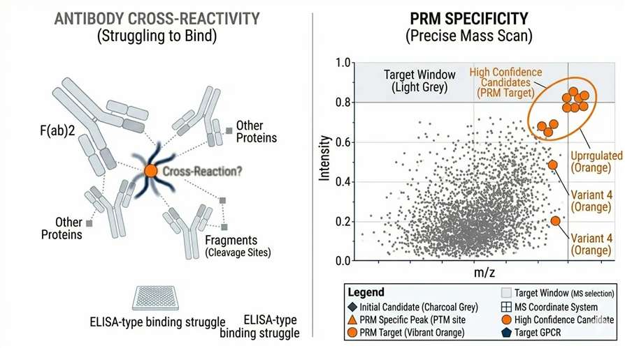 PRM mass-to-charge specificity vs. traditional ELISA antibody binding issues