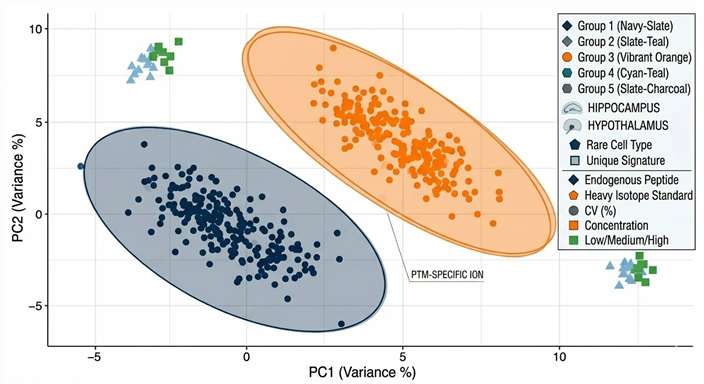 Scatter plot of principal components