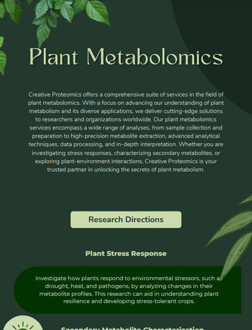 Plant Metabolomics Solutions