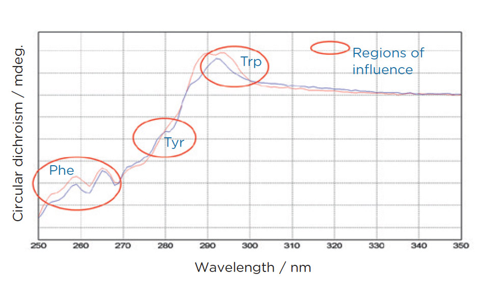 Near UV Circular Dichroism Spectroscopy Analysis