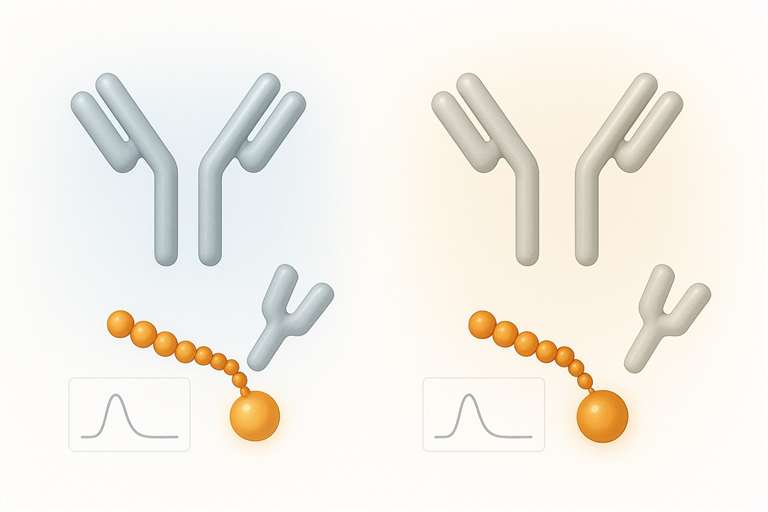Biomedical figure showing a two-zone comparison with matched control paths, suggesting two pH conditions without any text labels.