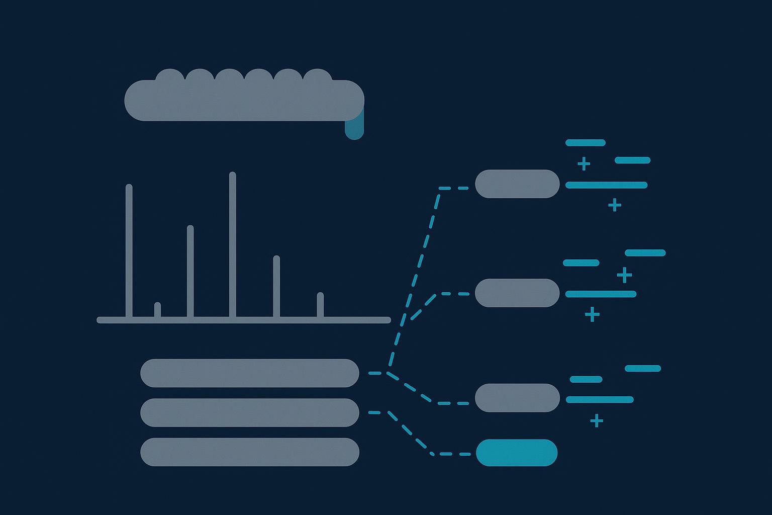 Top-down MS concept: distinct intact proteoforms with different C-termini mapped to separate masses and terminal fragment support.