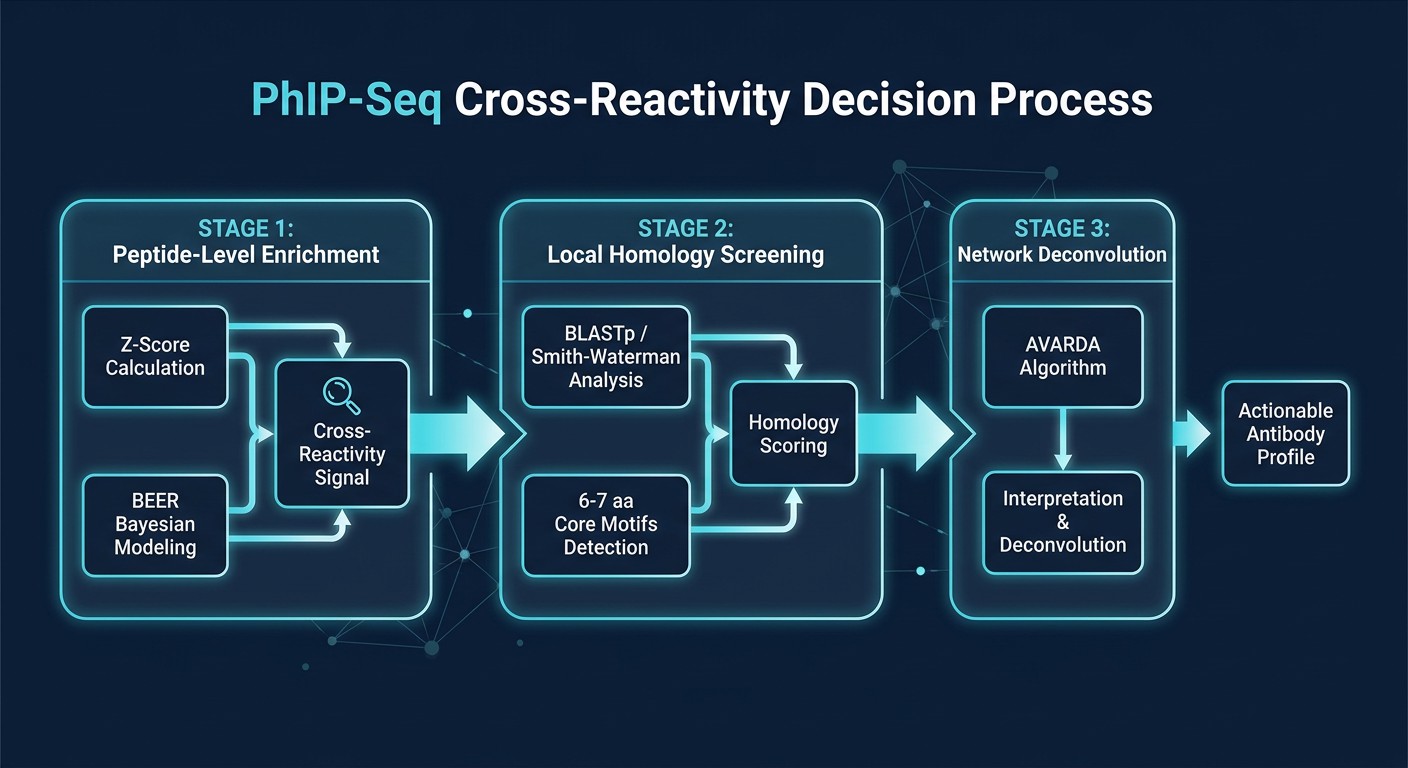PhIP-Seq Cross-Reactivity Decision Workflow Infographic