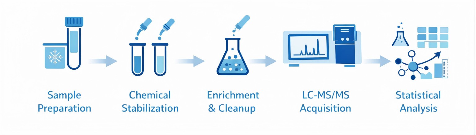 Creative Proteomics' redox proteomics service workflow