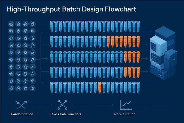 Batching and QC strategy for 180-run large-scale mammalian proteomics with periodic pooled QC injections