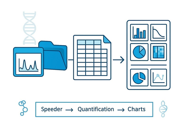 Cover image showing the LC-MS deliverables pipeline from raw spectra to quant tables, QC charts, and publication-ready figures for RNA Modification LC-MS Analysis.