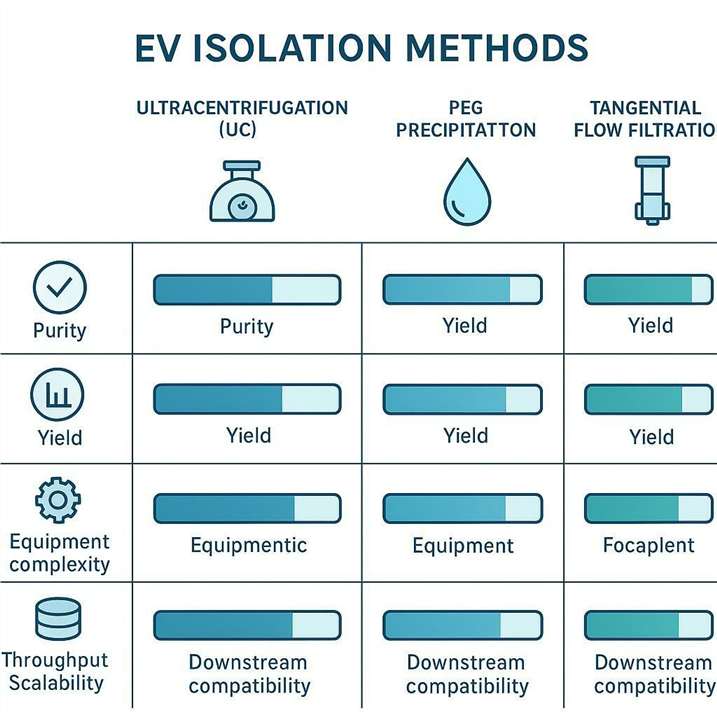 Workflow diagram — differential and density gradient ultracentrifugation steps to purified EVs