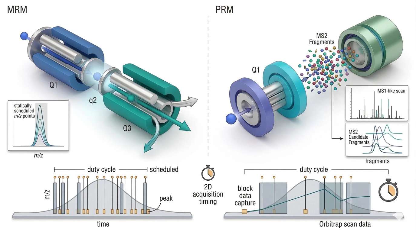 MRM vs PRM with duty cycle and transition scheduling