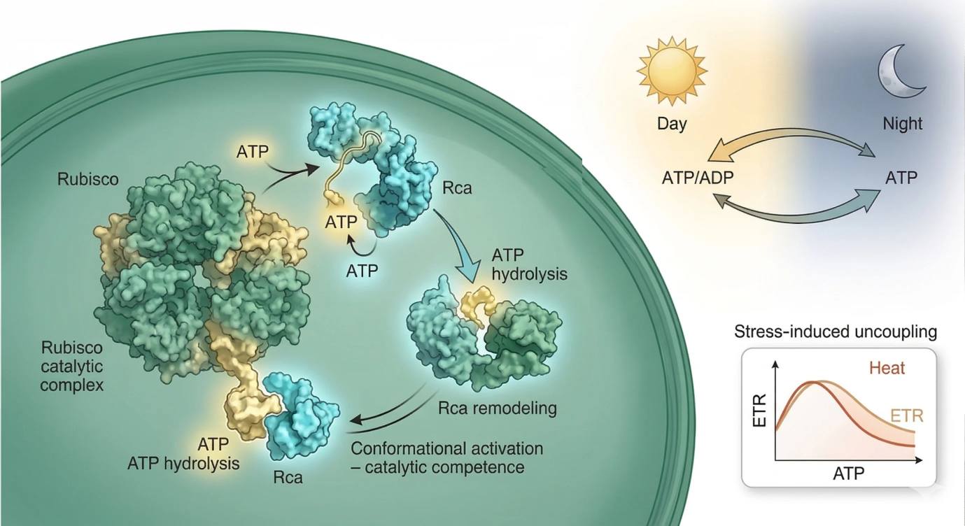 ATP-dependent regulatory bottlenecks in plant bioenergetics