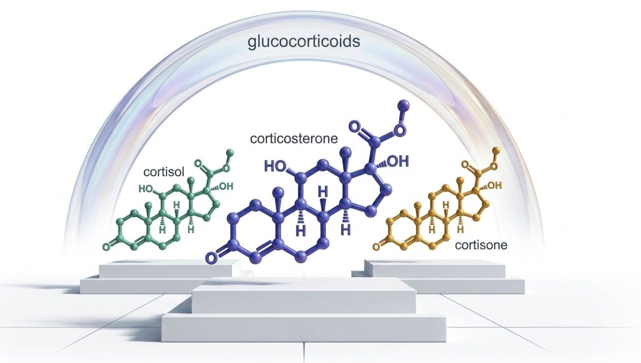 Comparison figure for corticosterone, cortisol, and cortisone