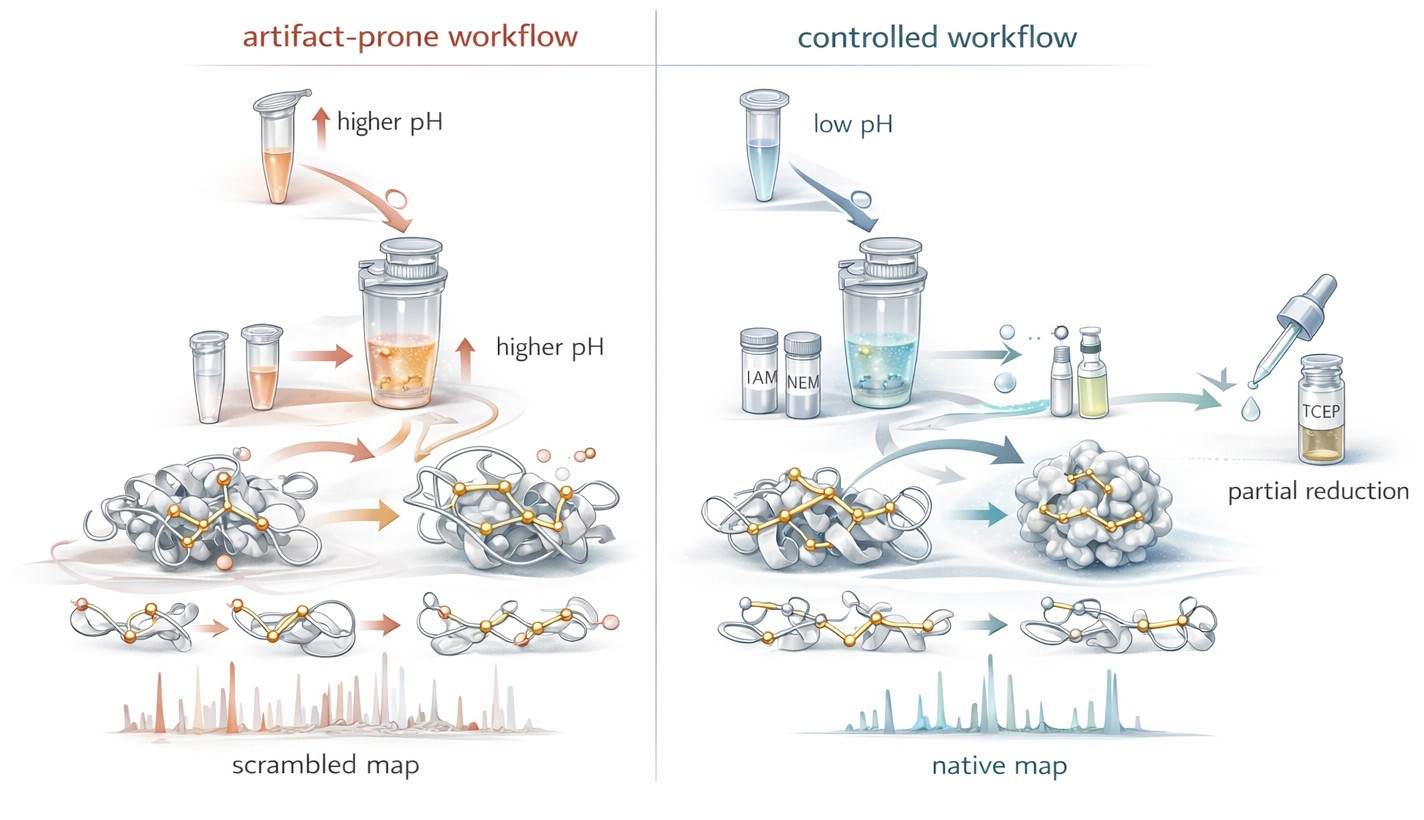 Figure 2: Workflow design to suppress disulfide scrambling