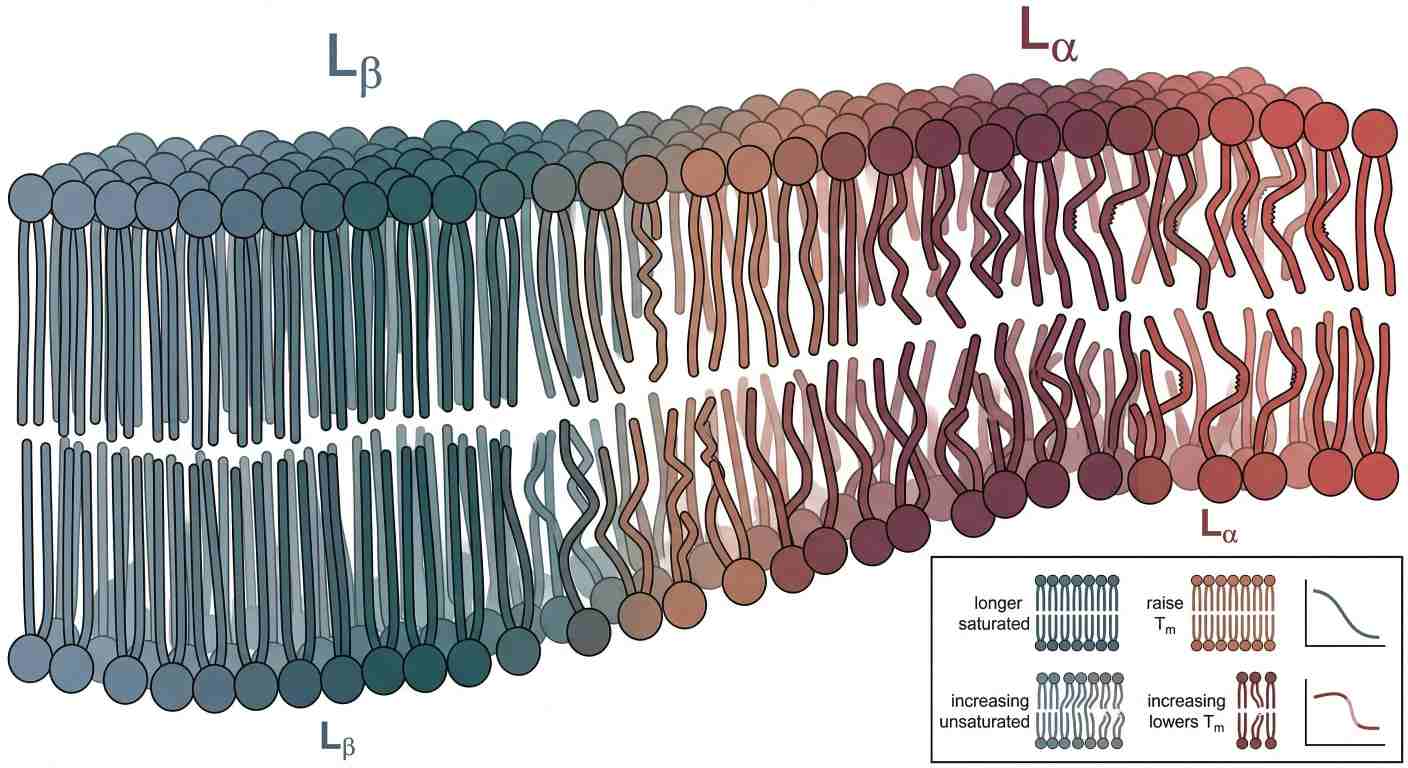Chain Order Under Heat: The Gel-to-Fluid Transition in Phospholipid Bilayers