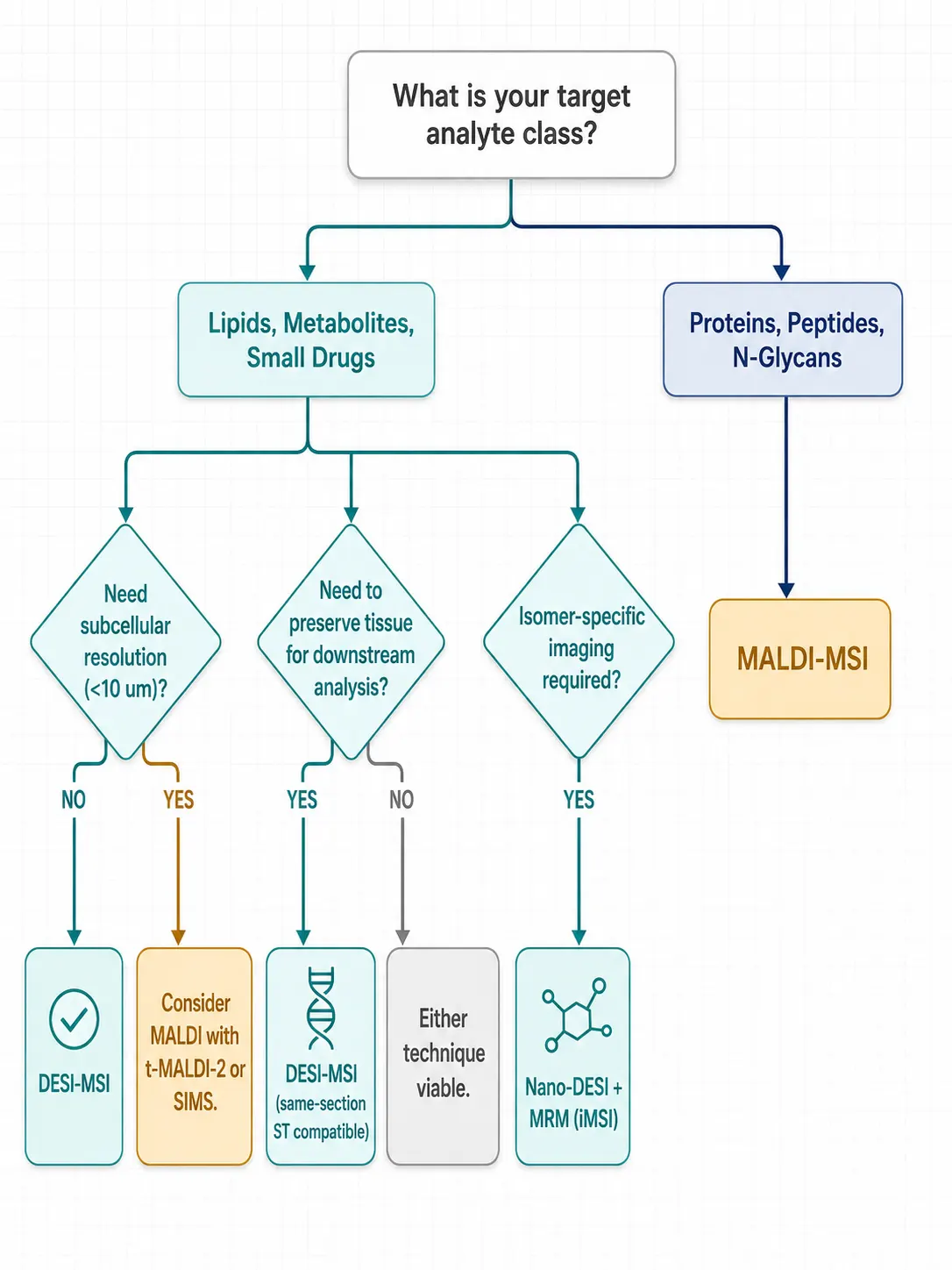 Decision Flowchart — DESI or MALDI for Your Research Question