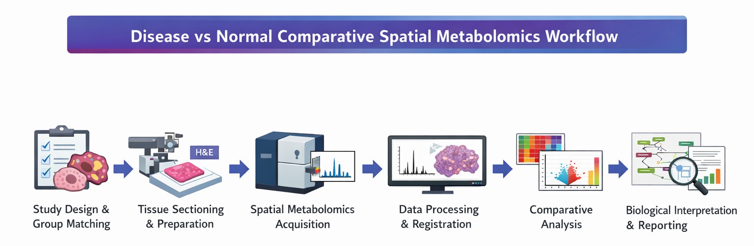 disease vs normal comparative spatial metabolomics workflow