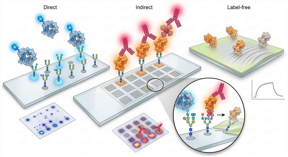 Figure 3. Detection modes used in glycan microarray workflows.