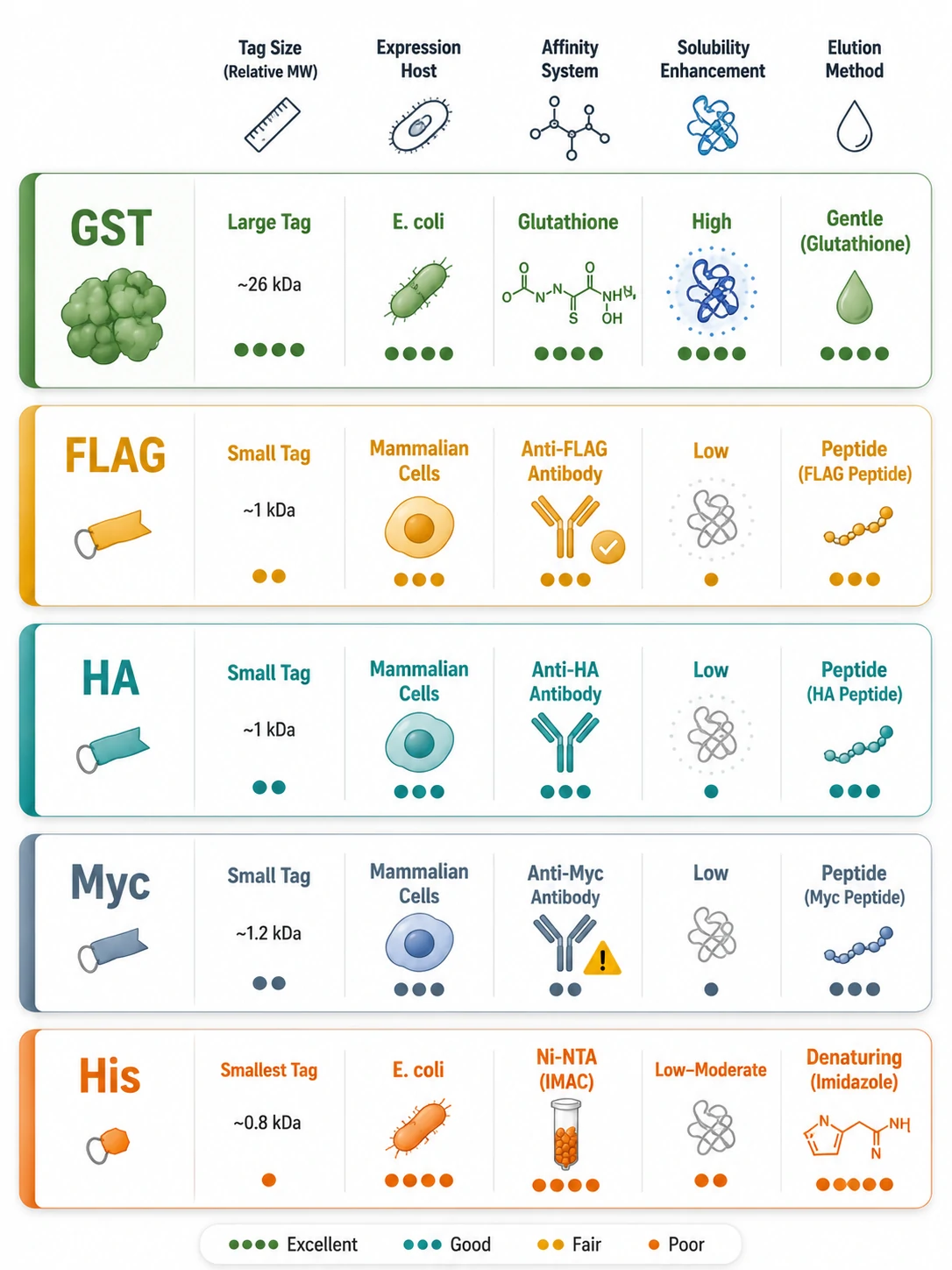 Figure 3: Fusion Tag Selection Decision Matrix