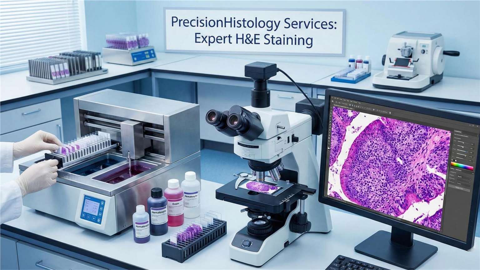 overview of H&E staining