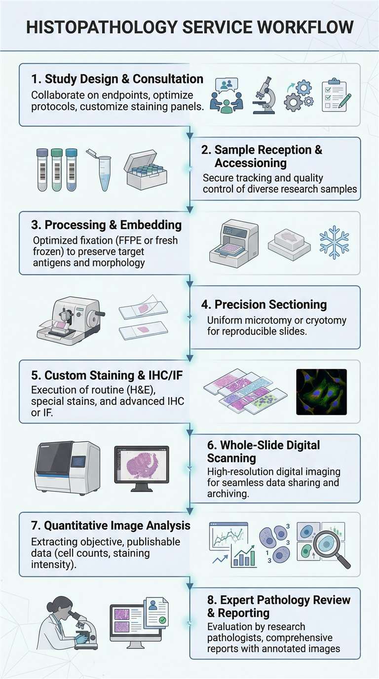 workflow of our histopathology service
