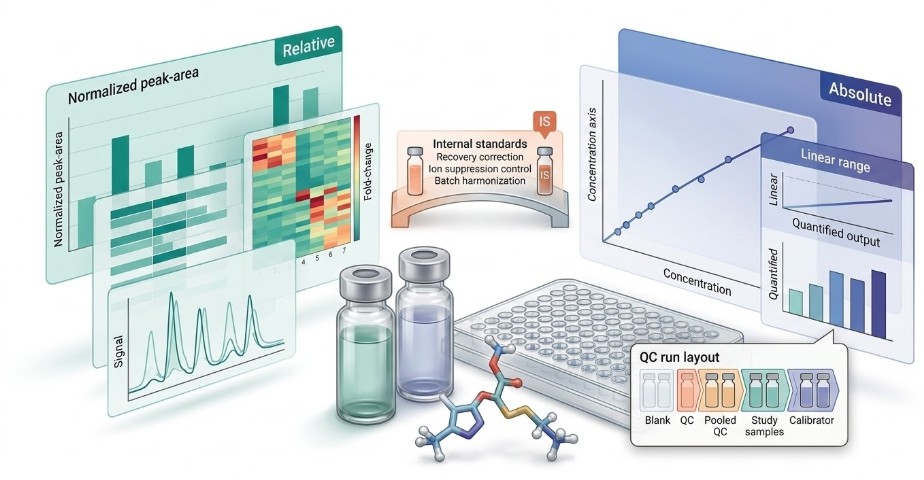 Figure 3. Relative vs absolute quantification in plasmalogen LC-MS/MS.