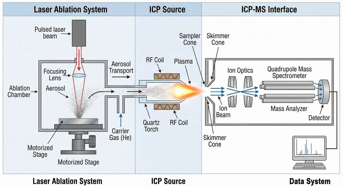 LA-ICP-MS mechanisms