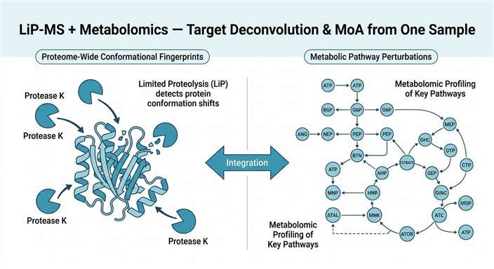 LiP-MS Metabolomics integrated workflow combining proteome-wide conformational detection with metabolic pathway profiling