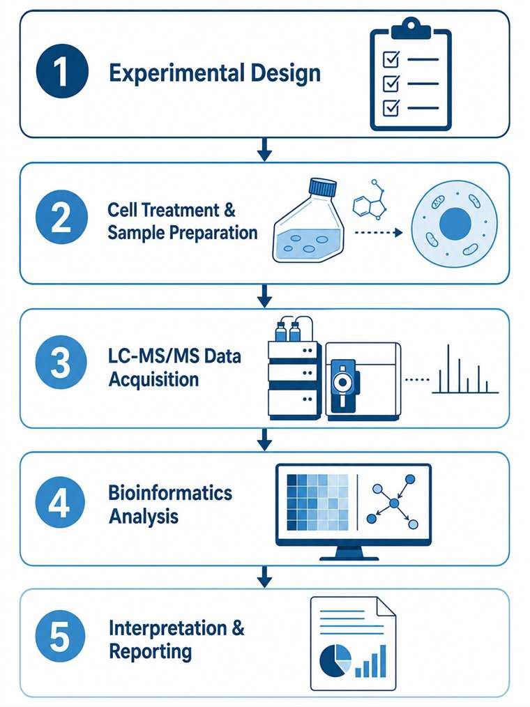 Live-cell MS profiling workflow five-step process