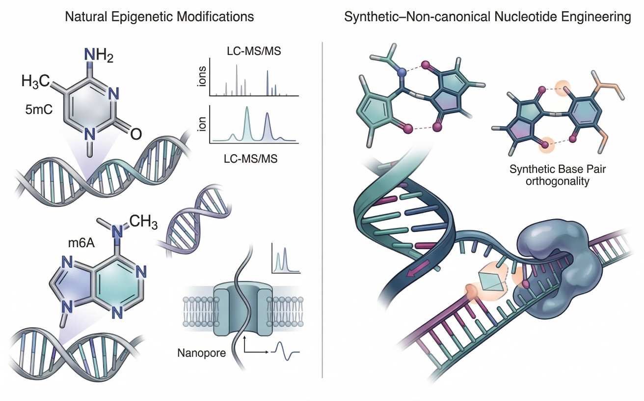 Epigenetic nucleotide modifications and synthetic nucleotide tools