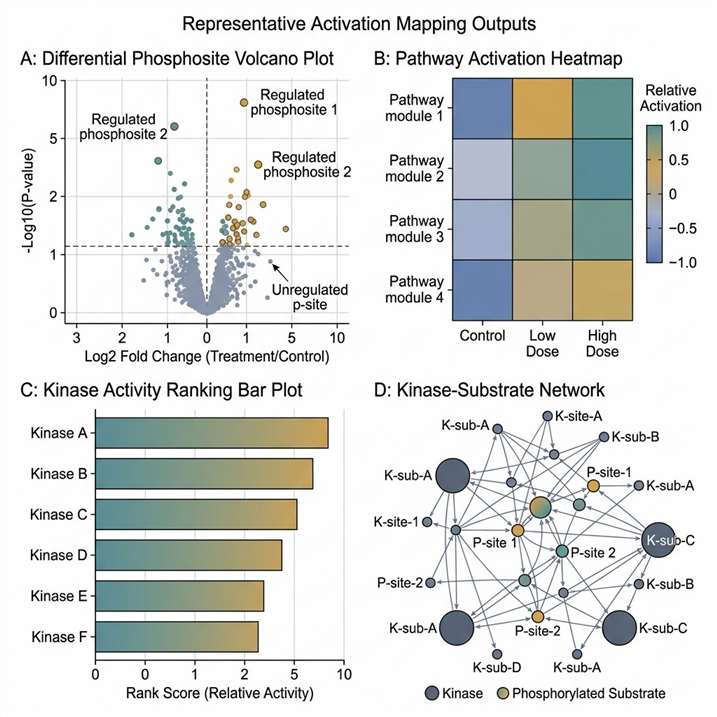 Representative phosphoproteomics activation mapping demo results.