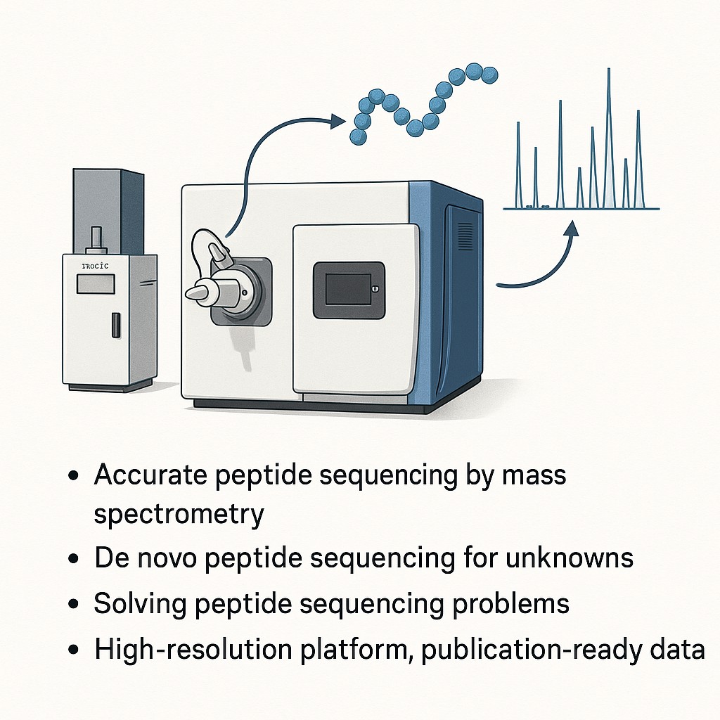 Nano-LC nanoliter chromatography system for peptide sequencing by mass spectrometry