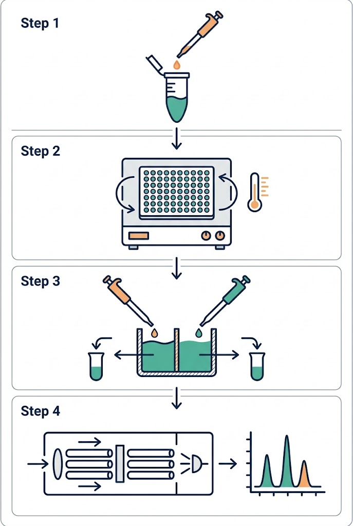 Equilibrium dialysis LC-MS workflow diagram