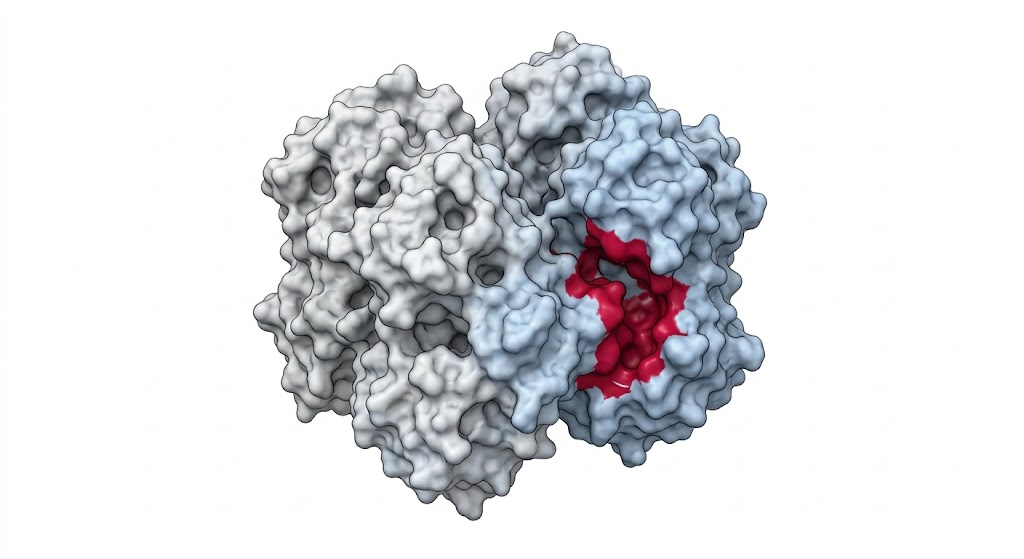 3D Structure Peptide Mapping showing the binding pocket