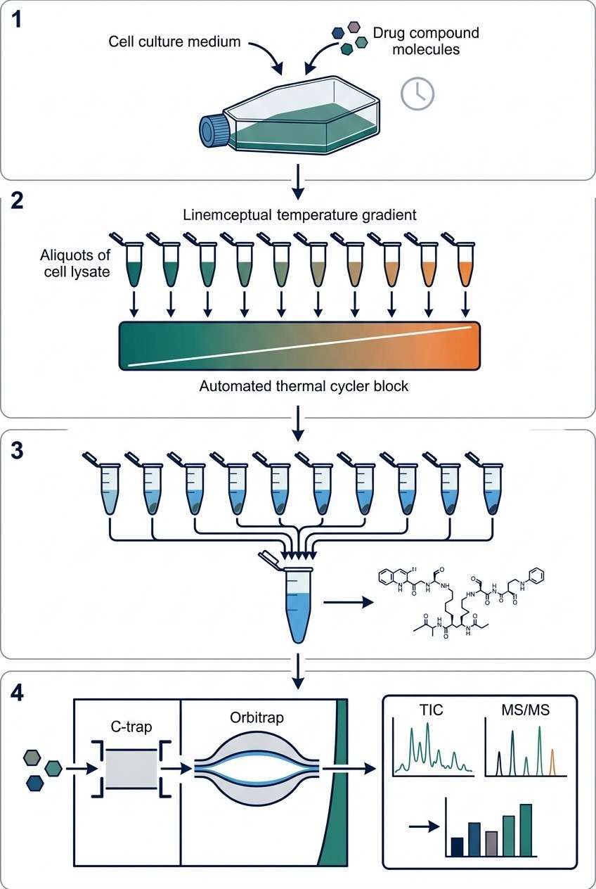 PISA Workflow diagram: Pooling temperature fractions to increase multiplexing throughput.