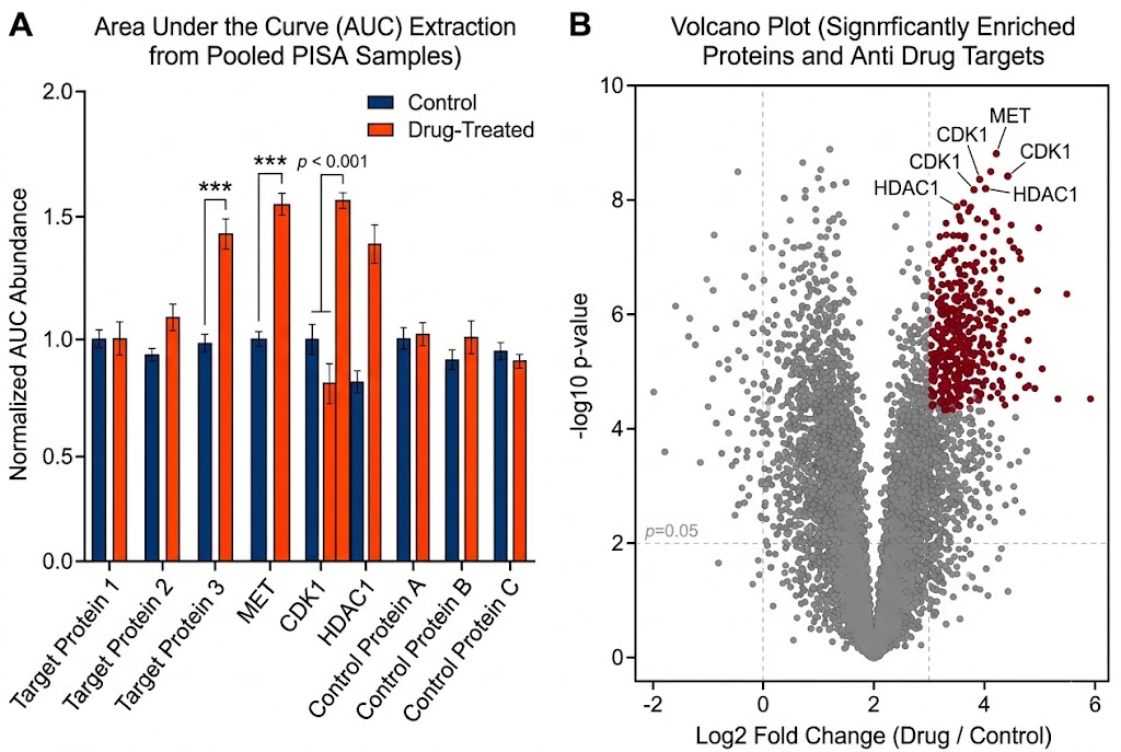 Demo Results: AUC extraction and target confidence scoring scatter plot.