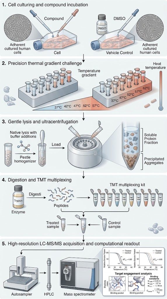Thermal Shift Proteomics Optimized Workflow Diagram