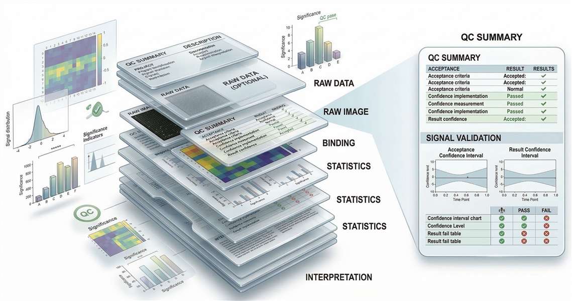 Decision-ready glycan microarray report structure