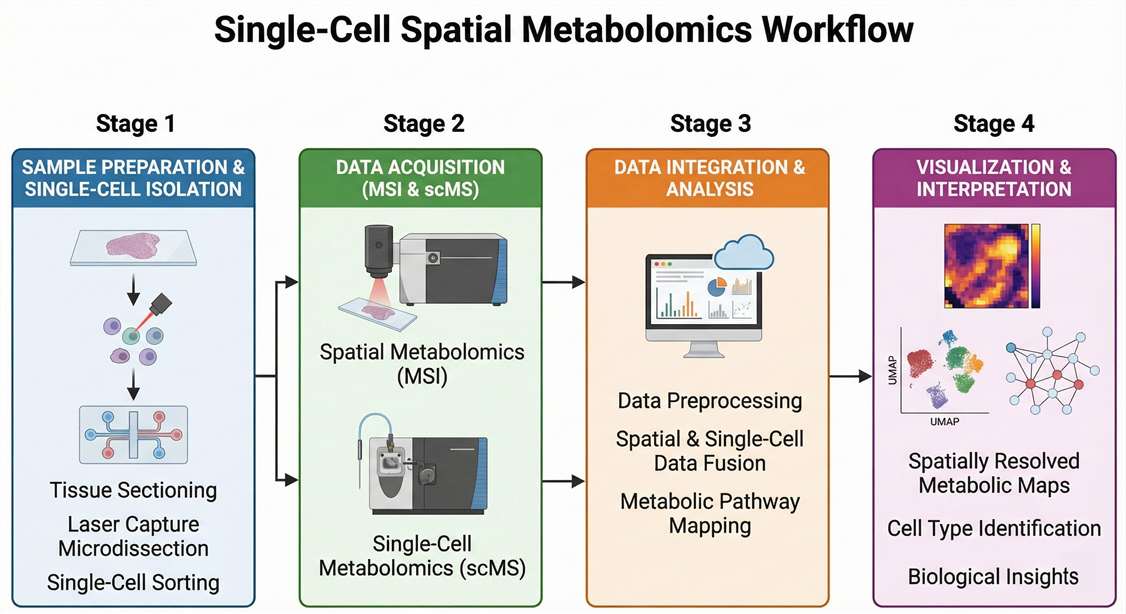 single-cell spatial metabolomics workflow