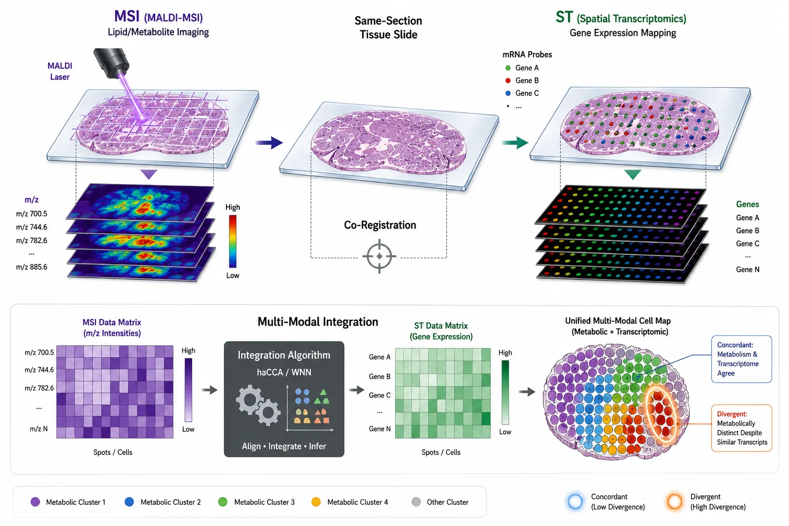 Same-Section MALDI-MSI + Spatial Transcriptomics Integration Workflow