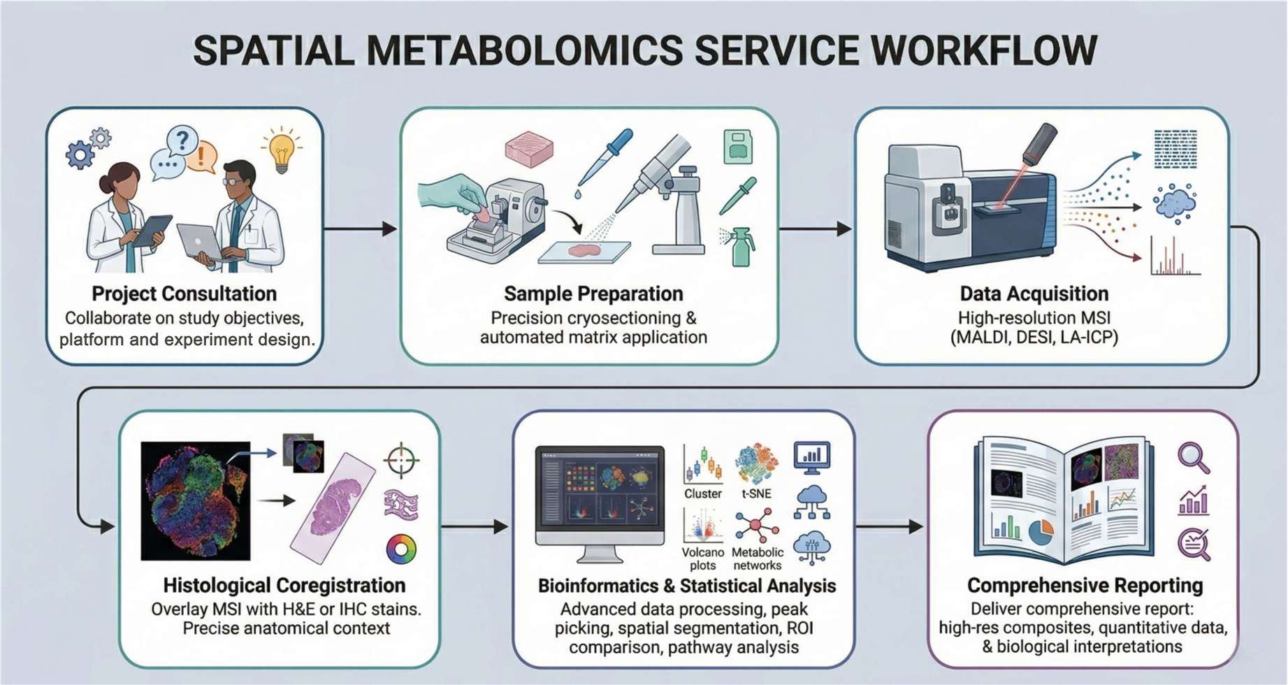 Spatial metabolomics Service workflow