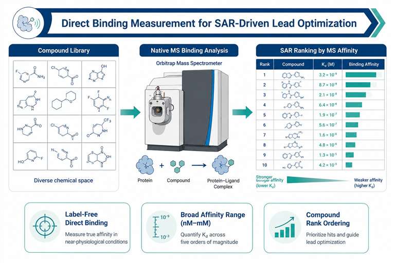 SAR-MS concept compound library native MS analysis SAR table output.