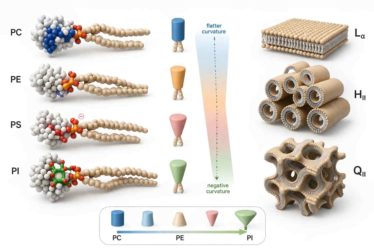 Phospholipid geometry and phase preference