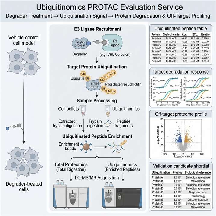 Overview of PROTAC ubiquitinomics evaluation workflow.
